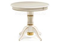 Стол деревянный Павия крем с золотой патиной