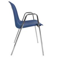 Стул Venezia-4 высокие ножки с подлокотниками каркас хром. Фото №1