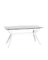 Стол обеденный Аркада раскладной 160-210*90 керамика светлая фото Стол обеденный Аркада раскладной 160-210*90 керамика светлая. Фото №1