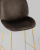 Стул барный Beetle со спинкой коричневый. Фото №9