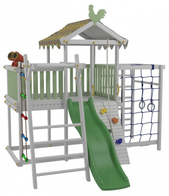 Комплекс игровой ДК2Б, бирюзовый, серый. Фото