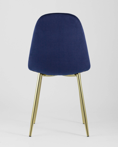 Стул Валенсия велюр синий золотые ножки. Фото №7