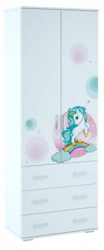 Шкаф платяной Тойс,белый. Фото №1