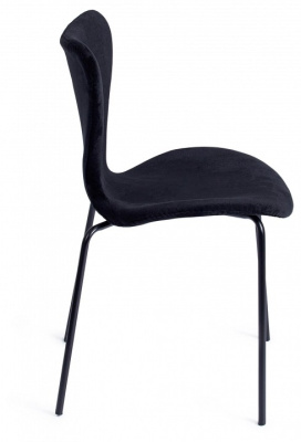 Стул Jacobsen SOFT (mod DC 103)  металл/флок, 59x45.5x84.5, черный (поставляется по 4 шт). Фото №2