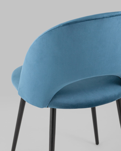 Стул Меган велюр пыльно-синий. Фото №8