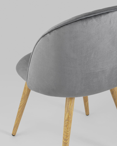 Стул Лион Страйпс велюр серый. Фото №8