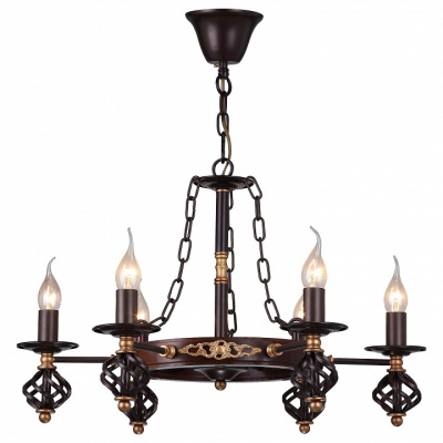Подвесная люстра Arte Lamp Cartwheel A4550LM-6CK. Фото №2