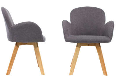 Стул деревянный Стул Asia wooden legs / grey fabric фото Стул деревянный Стул Asia wooden legs / grey fabric. Фото №2
