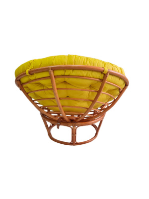 Кресло Папасан 23/01 с желтой подушкой фото Кресло Папасан 23/01 с желтой подушкой. Фото №4