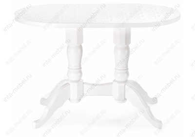 Стол деревянный Адней белый / рисунок. Фото №2