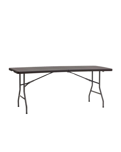 Стол складной чемодан пластиковый Кейт 180 коричневый. Фото №2