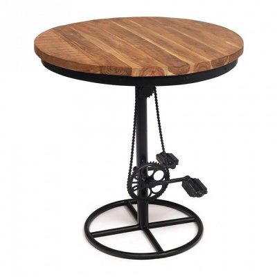 Стол круглый Secret de Maison LAMMERTAL (mod. O-254) дерево манго/металл, 80х80х84см, хела/металл натуральный. Фото