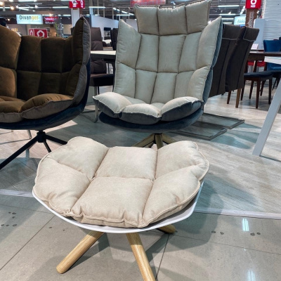 Дизайнерское кресло DC-1565С (бежевое) BEIGE. Фото