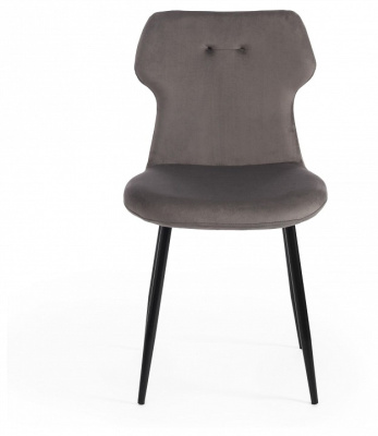 Стул Secret De Maison ROBOCOP (mod. DC0128) вельвет/металл, 57 х 46 х 85 см , серый (HLR 24)/черный   (поставляется по 4 шт) фото Стул Secret De Maison ROBOCOP (mod. DC0128) вельвет/металл, 57 х 46 х 85 см , серый (HLR 24)/черный   (поставляется по 4 шт). Фото №2