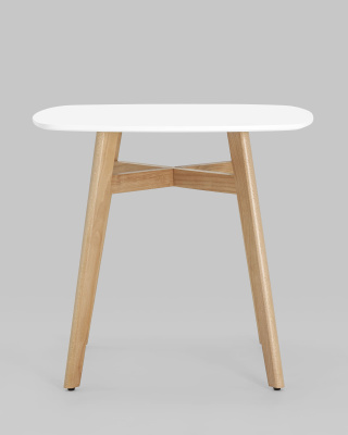 Стол обеденный Target 80*80 белый ножки массив бука. Фото