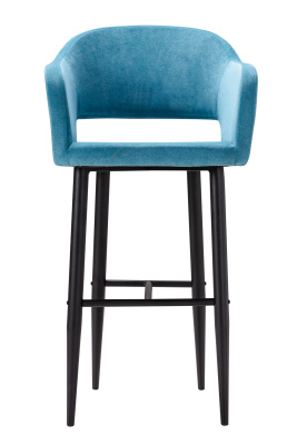 Кресло барное Oscar Сканди Блю/Черный. Фото