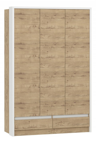 Шкаф комбинированный Virginia НМ 011.50, Белый Скандинавский/Дуб Бунратти. Фото №1