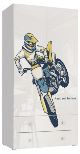 Шкаф платяной Квадро STL.322.05 W,белый. Фото №1