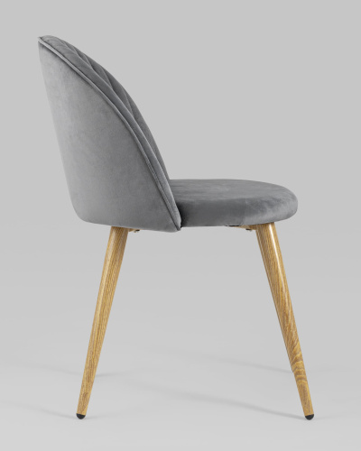 Стул Лион Страйпс велюр серый. Фото №4