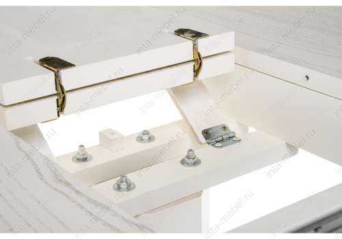 Стол деревянный Павия 130 молочный с золотой патиной фото Стол деревянный Павия 130 молочный с золотой патиной. Фото №5