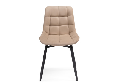 Стул на металлокаркасе Челси крутящийся велюр бежевый / черный. Фото