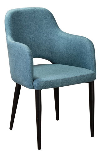 Кресло VAN HALLEN (mod. 2433S) ткань/металл, 54,5х53,5/76 см, высота до сиденья 46 см, серый/черный (поставляется по 2 шт). Фото №9