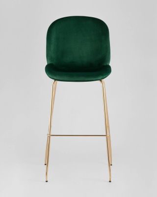 Стул барный Beetle со спинкой изумрудный. Фото №4