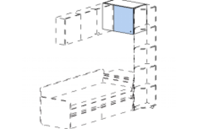 Полка навесная для формирования углового варианта Силуэт фото Полка навесная для формирования углового варианта Силуэт. Фото №2