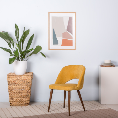 Кресло Lars Жёлт/Тёмный Орех. Фото №8