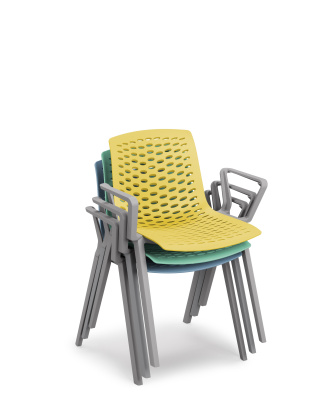 Стул Lux-4 каркас серый с подлокотниками. Фото №3