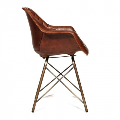 Кресло Secret De Maison EAMES BULL ( mod. M-17668) металл/кожа буйвола, 61х49х80см, античная медь/коричневый фото Кресло Secret De Maison EAMES BULL ( mod. M-17668) металл/кожа буйвола, 61х49х80см, античная медь/коричневый. Фото №2