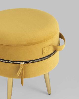 Пуф Тильда велюр охра. Фото