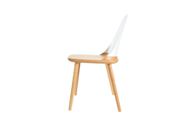 Стул DC-S123 белый/бук фото Стул DC-S123 белый/бук. Фото №2