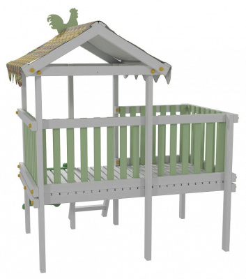 Комплекс игровой ДК6Б, бирюзовый, серый. Фото