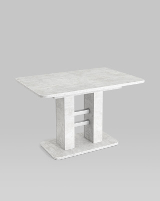 Стол Elephant раскладной 120-160*80 бетон/алюминий. Фото