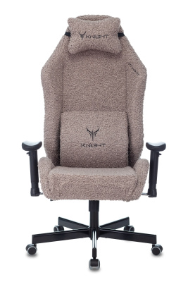 Кресло игровое Knight T1 серый экомех с подголов. крестовина металл. Фото №5