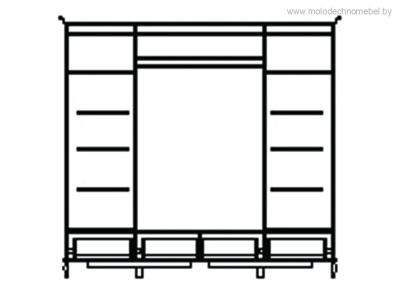 Шкаф для одежды Оскар ММ-216-01/14 (высокий). Фото