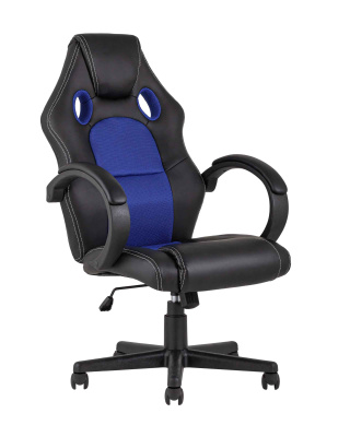 Кресло игровое TopChairs Renegade синее фото Кресло игровое TopChairs Renegade синее. Фото №2