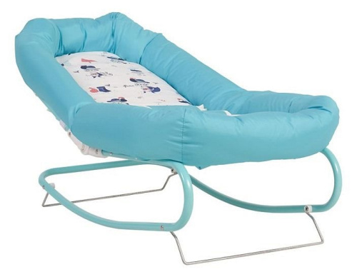Шезлонг детский Polini kids Коты, голубой. Фото №11