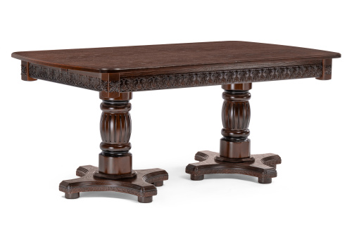 Стол деревянный Морнит 180(240)х100 орех темный / орех. Фото №1