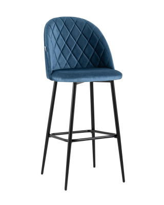 Стул барный Марсель велюр пыльно-синий. Фото №2