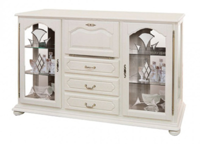 Тумба-витрина Давиль ММ 126-34 стекло декор. Фото