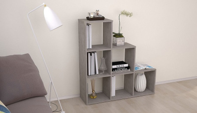 Стеллаж Polini Home Smart, серый. Фото