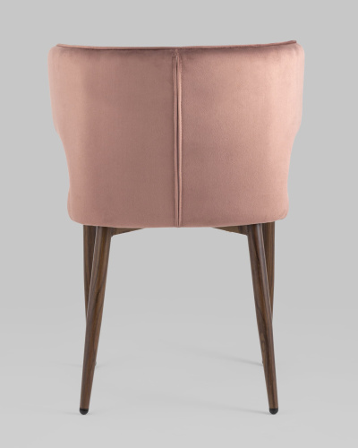 Стул Матео велюр пыльно-розовый ножки дерево. Фото №6