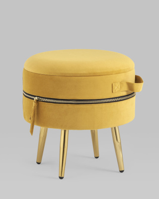 Пуф Тильда велюр охра. Фото