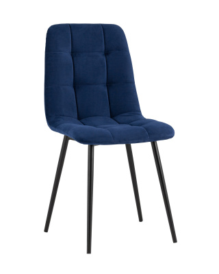 Стул Oliver велюр тёмно-синий. Фото
