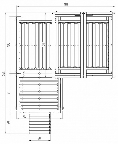 Комплекс игровой ДК8Р, розовый, серый. Фото №9