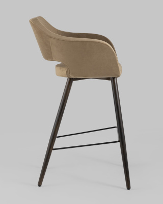 Стул барный Саймон велюр капучино. Фото