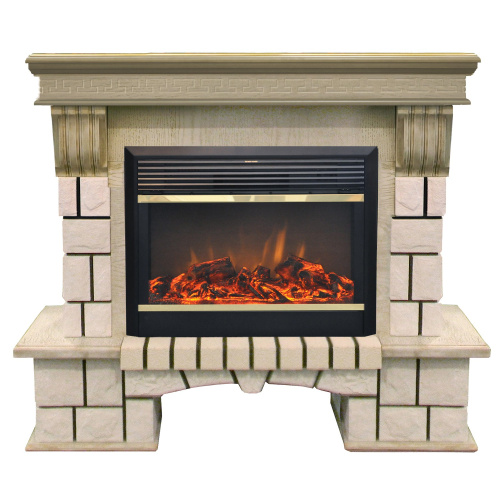 AS6633 Электрокамин RealFlame Stone New 26 WT с Moonblaze BR S. Фото №1