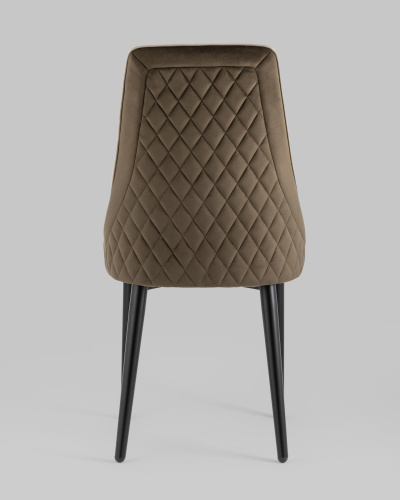 Стул Луис с кантом велюр коричневый фото Стул Луис с кантом велюр коричневый. Фото №6